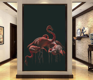3D Elegant Flamingo 107 Wall Murals Wallpaper AJ Wallpaper 2 