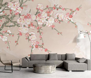3D Peach Blossom 1165 Wall Murals Wallpaper AJ Wallpaper 2 