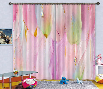 3D Pink Feather 122 Curtains Drapes Wallpaper AJ Wallpaper 