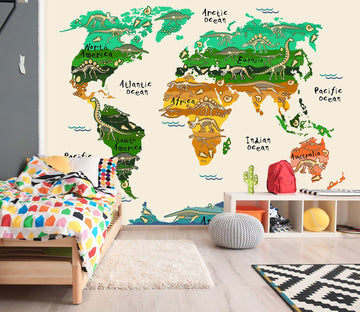 3D Color Painting 2120 World Map Wall Murals Wallpaper AJ Wallpaper 2 