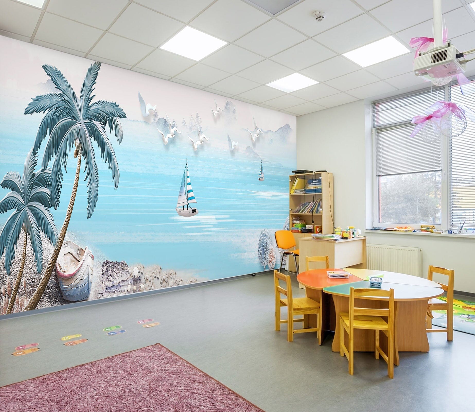 3D Coconut Palm Tree 027 Wall Murals Wallpaper AJ Wallpaper 2 