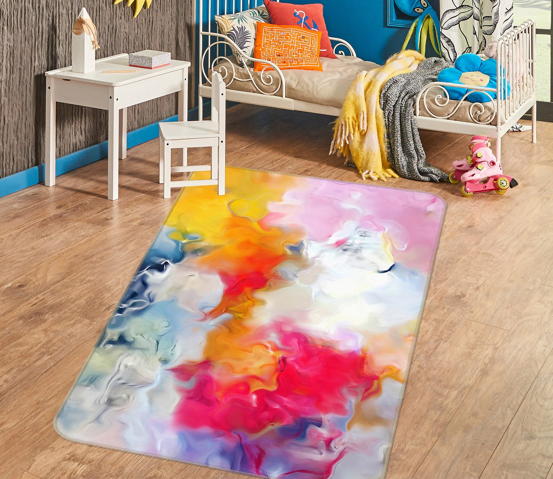 3D Colorful Pattern 65003 Non Slip Rug Mat