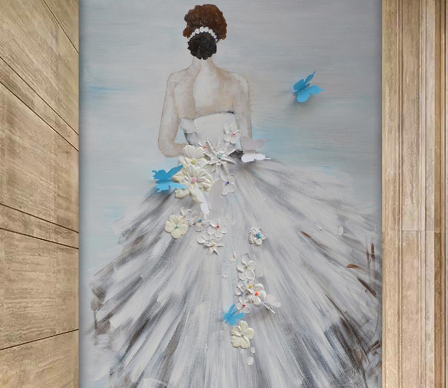 3D Wedding Girl 547 Wall Murals Wallpaper AJ Wallpaper 2 