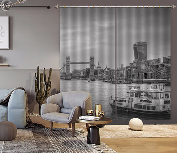 3D Ocean Bridge 6603 Assaf Frank Curtain Curtains Drapes