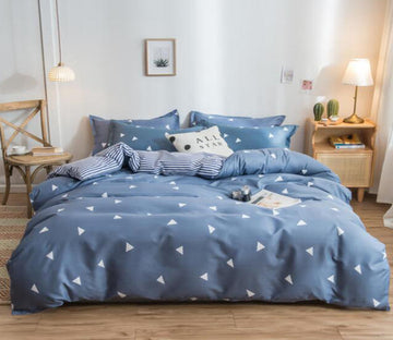 3D Small Triangle Pattern 4073 Bed Pillowcases Quilt
