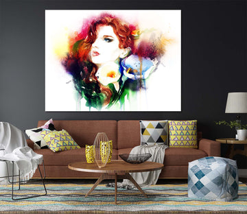 3D Redhead Woman 1011 Wall Sticker