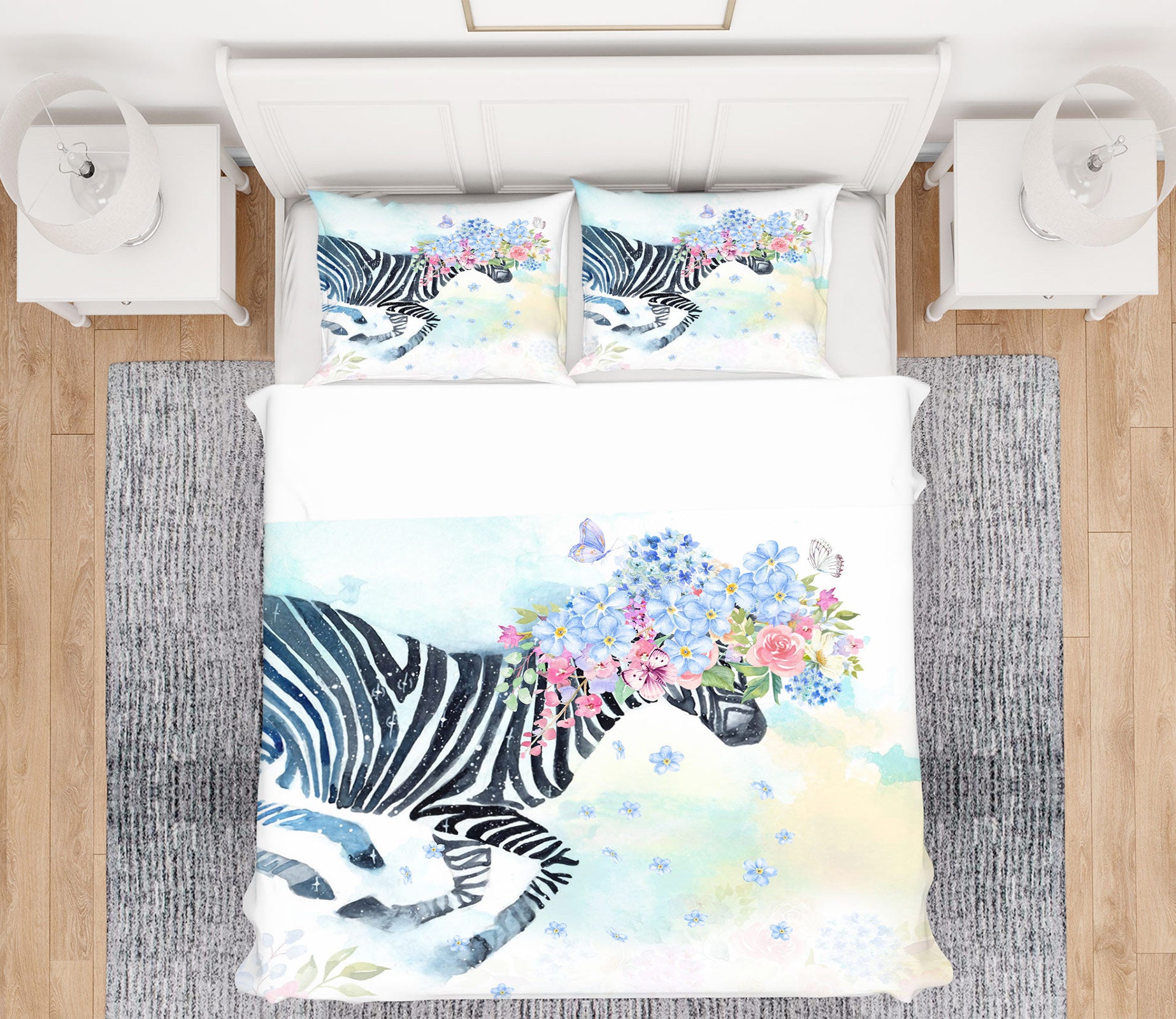 3D Zebra 59085 Bed Pillowcases Quilt