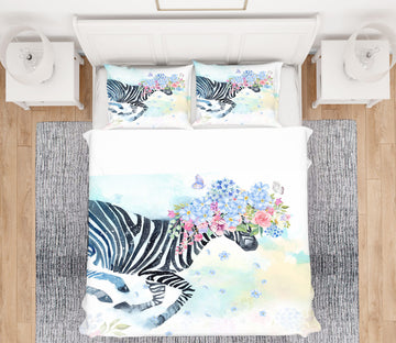 3D Zebra 59085 Bed Pillowcases Quilt