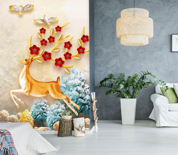 3D Golden Fawn 069 Wall Murals Wallpaper AJ Wallpaper 2 