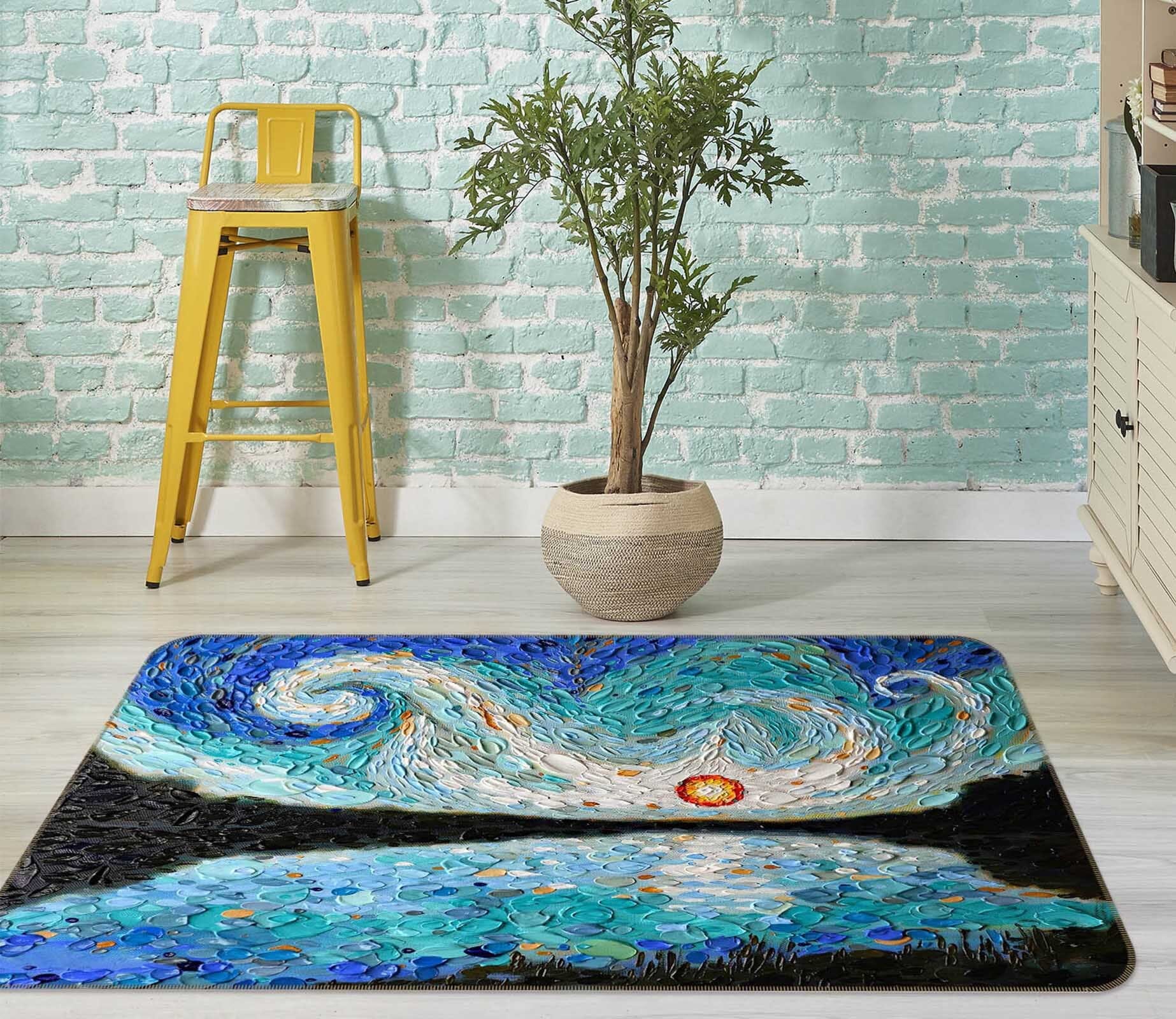 3D Eye Of The Sky 1049 Dena Tollefson Rug Non Slip Rug Mat Mat AJ Creativity Home 