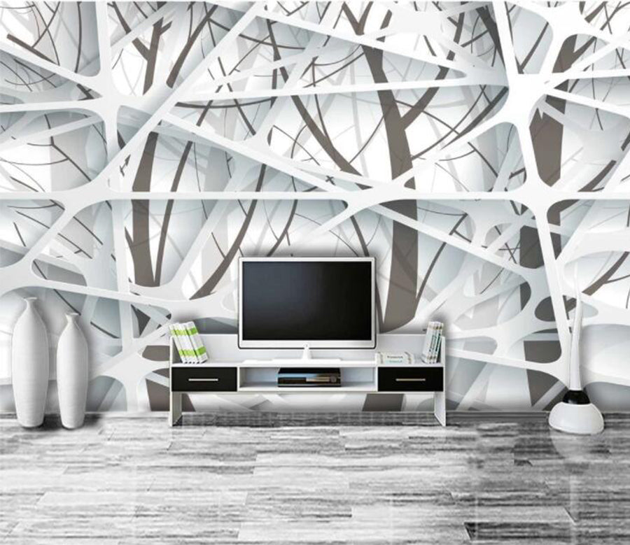 3D White Net WC1878 Wall Murals