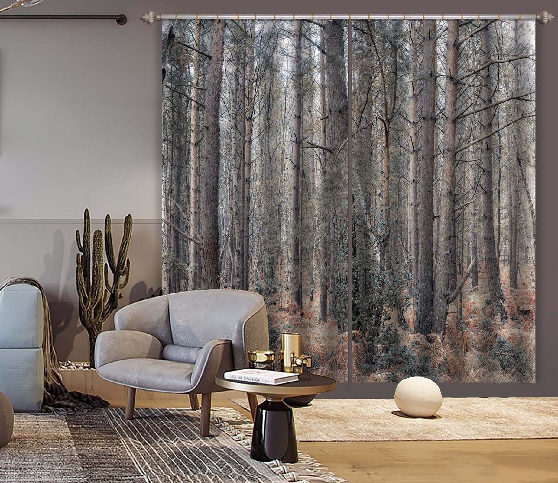 3D Tall Tree 6408 Assaf Frank Curtain Curtains Drapes