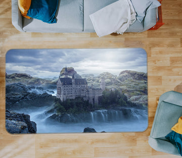 3D Waterfall Mountain 36129 Non Slip Rug Mat