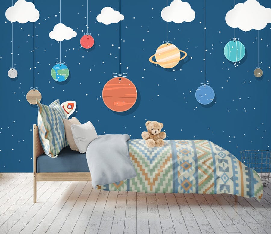 3D Cloud Planet WC081 Wall Murals Wallpaper AJ Wallpaper 2 