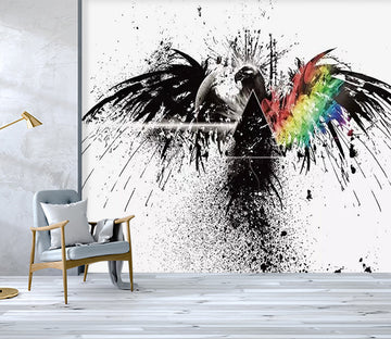3D Black Eagle Wings WC357 Wall Murals