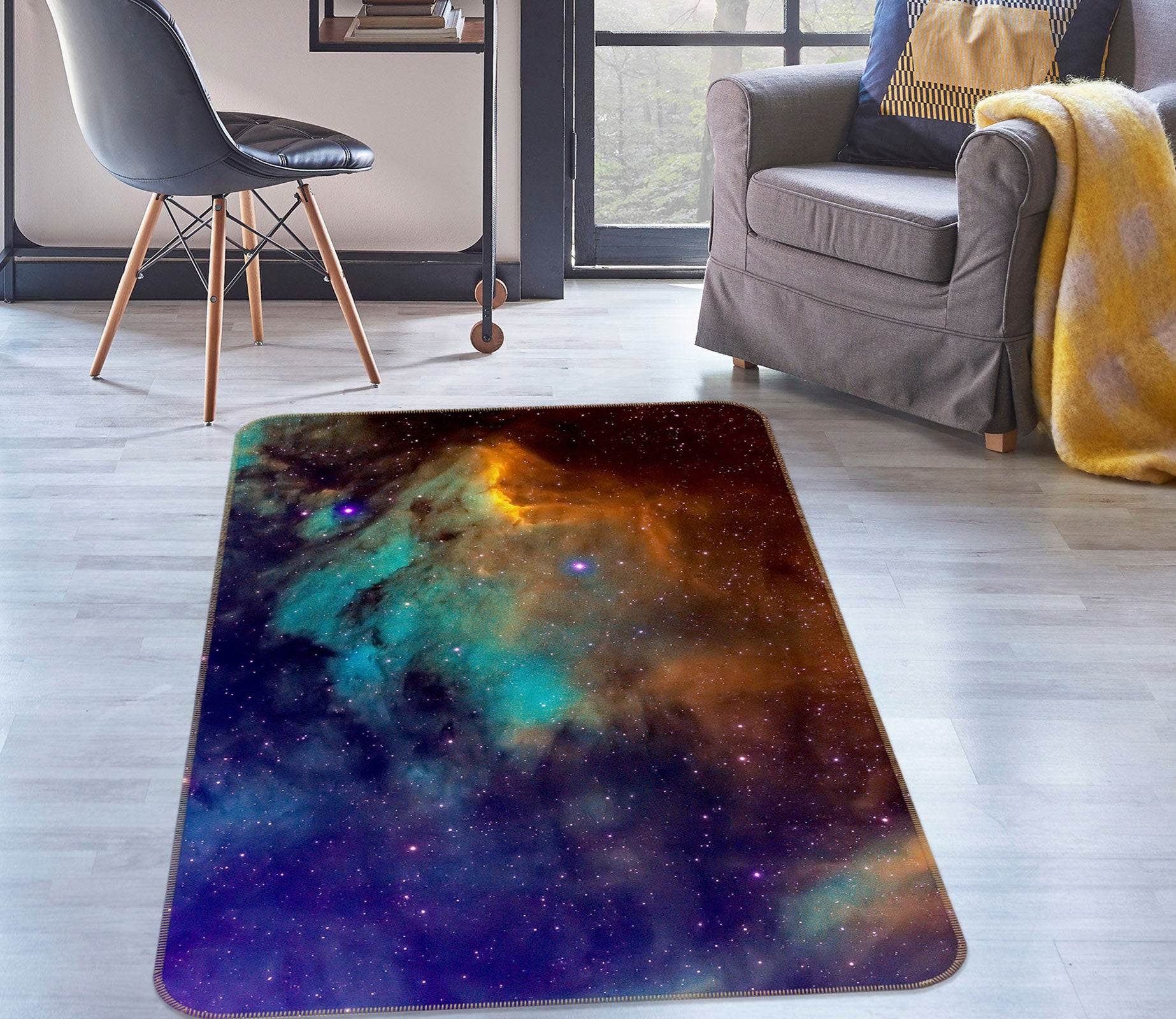 3D Starry Sky 27022 Non Slip Rug Mat