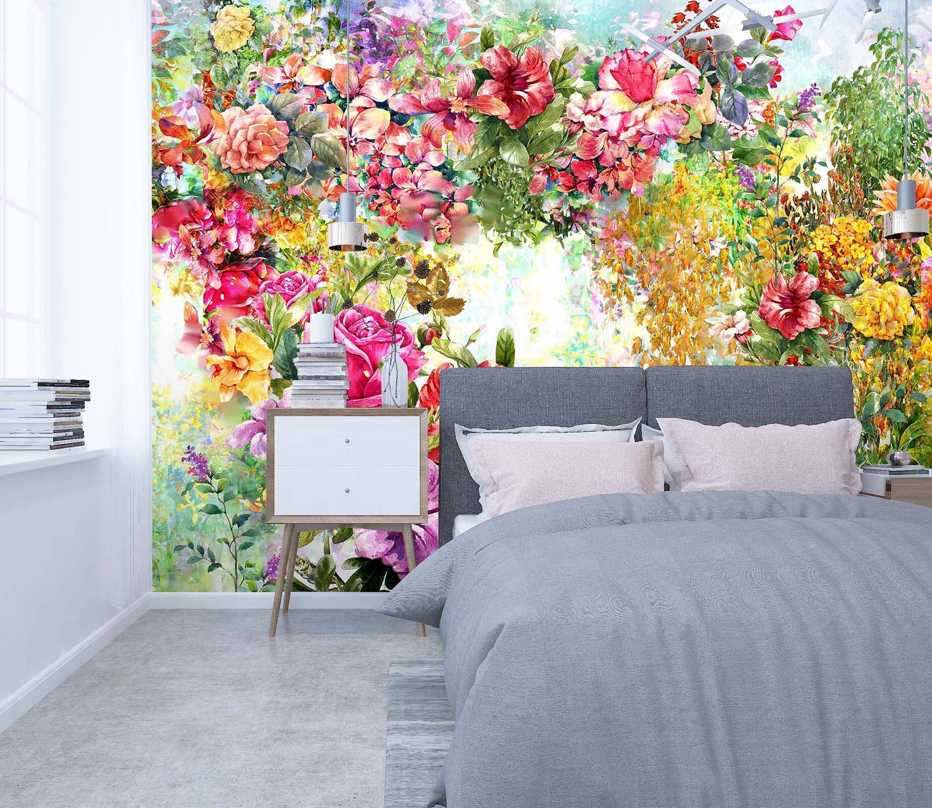 3D Garden Rose 135 Wall Murals Wallpaper AJ Wallpaper 2 
