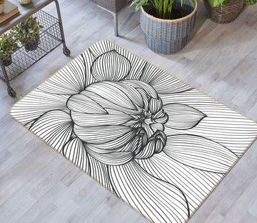 3D Flower 34226 Non Slip Rug Mat