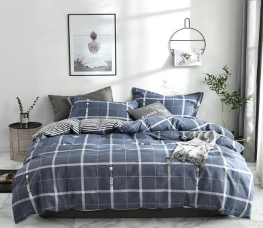 3D Dark Grey Square 40009 Bed Pillowcases Quilt