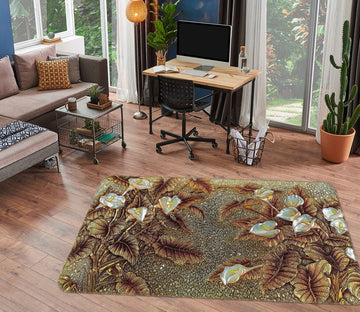 3D Leaf Pattern 32093 Non Slip Rug Mat