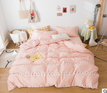 3D Pink Peaches 40212 Bed Pillowcases Quilt