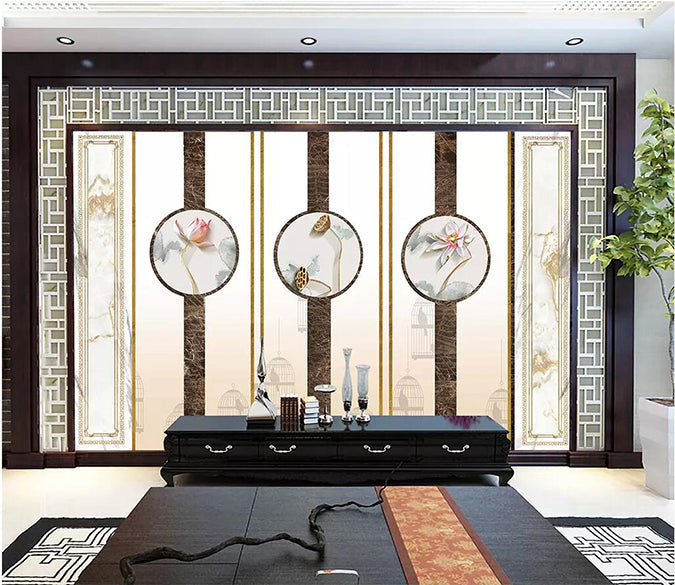 3D Lotus 1795 Wall Murals Wallpaper AJ Wallpaper 2 