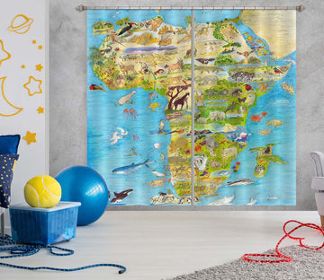 3D Africa Map 037 Michael Sewell Curtain Curtains Drapes Curtains AJ Creativity Home 