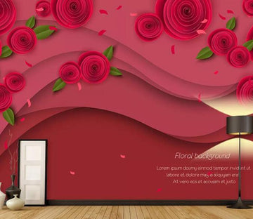 3D Red Rose 004 Wall Murals Wallpaper AJ Wallpaper 2 