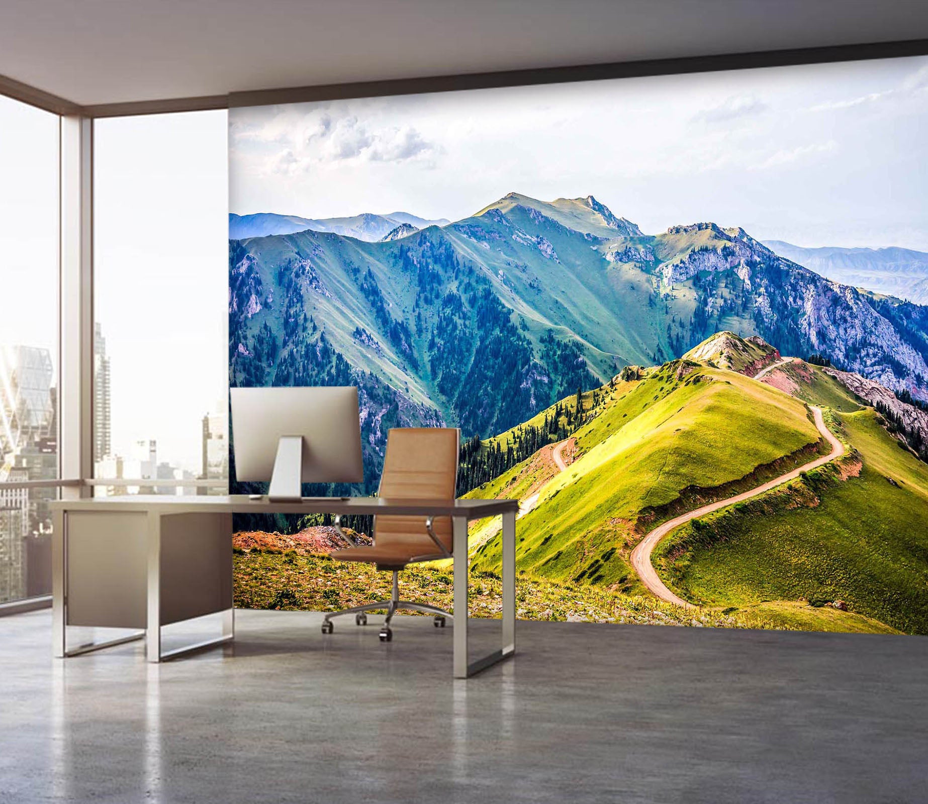 3D Natural Mountain 041 Wall Murals