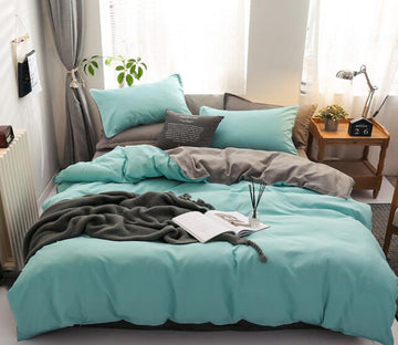 3D Gray Mint Green 12111 Bed Pillowcases Quilt
