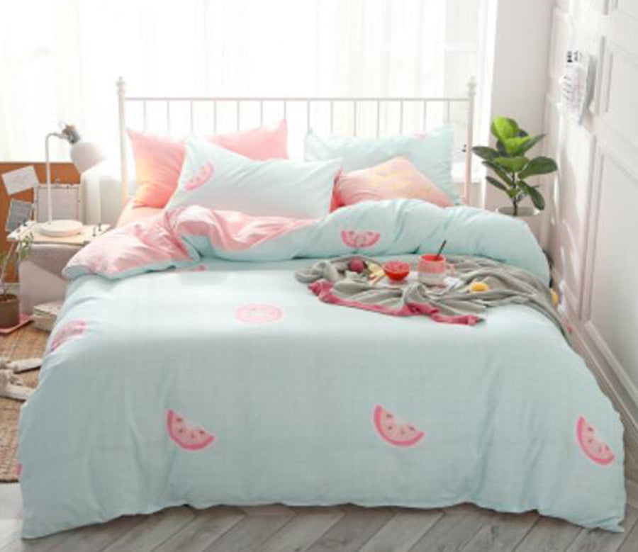 3D Pink Watermelon 16062 Bed Pillowcases Quilt