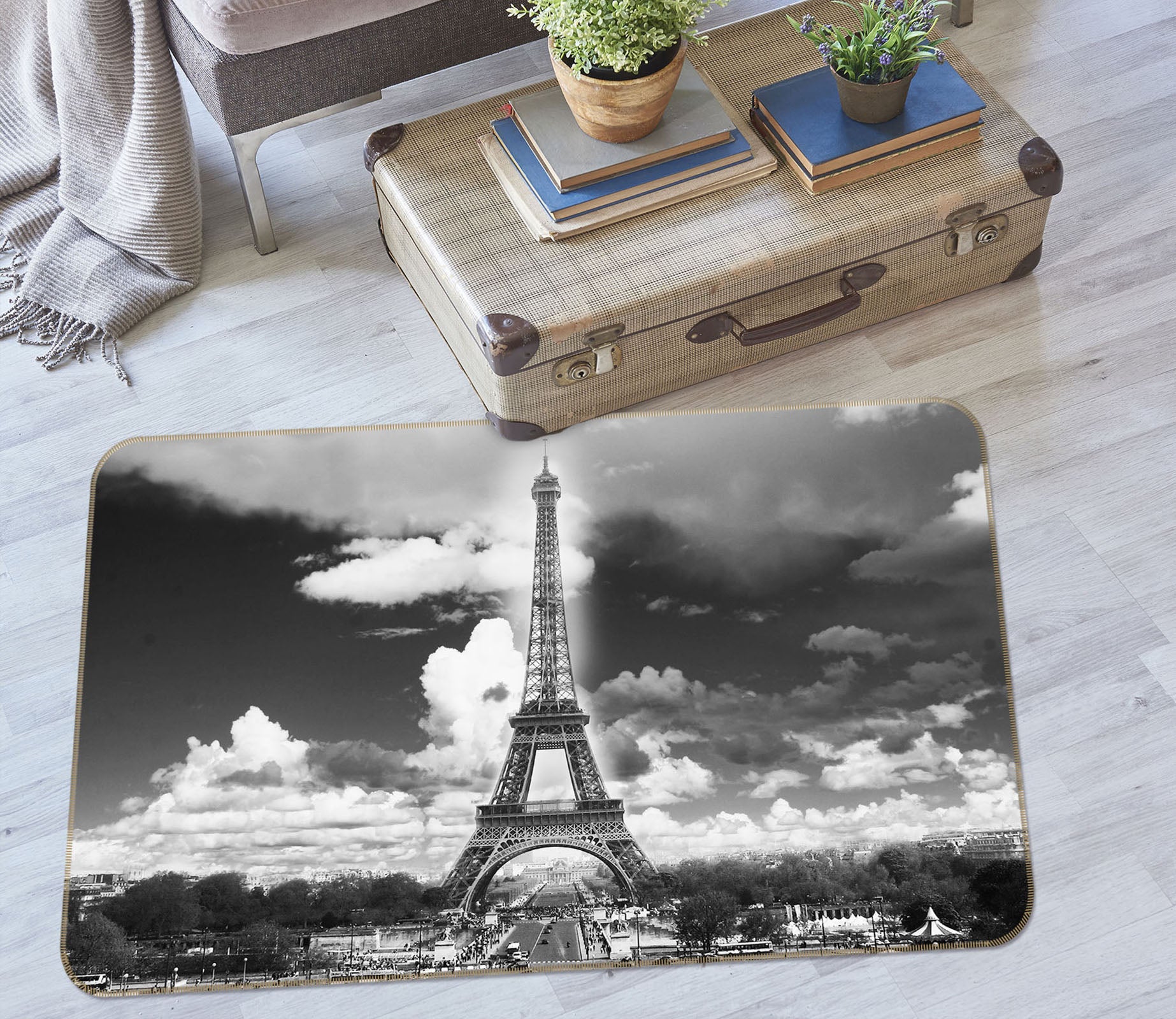 3D Eiffel Tower 32085 Non Slip Rug Mat
