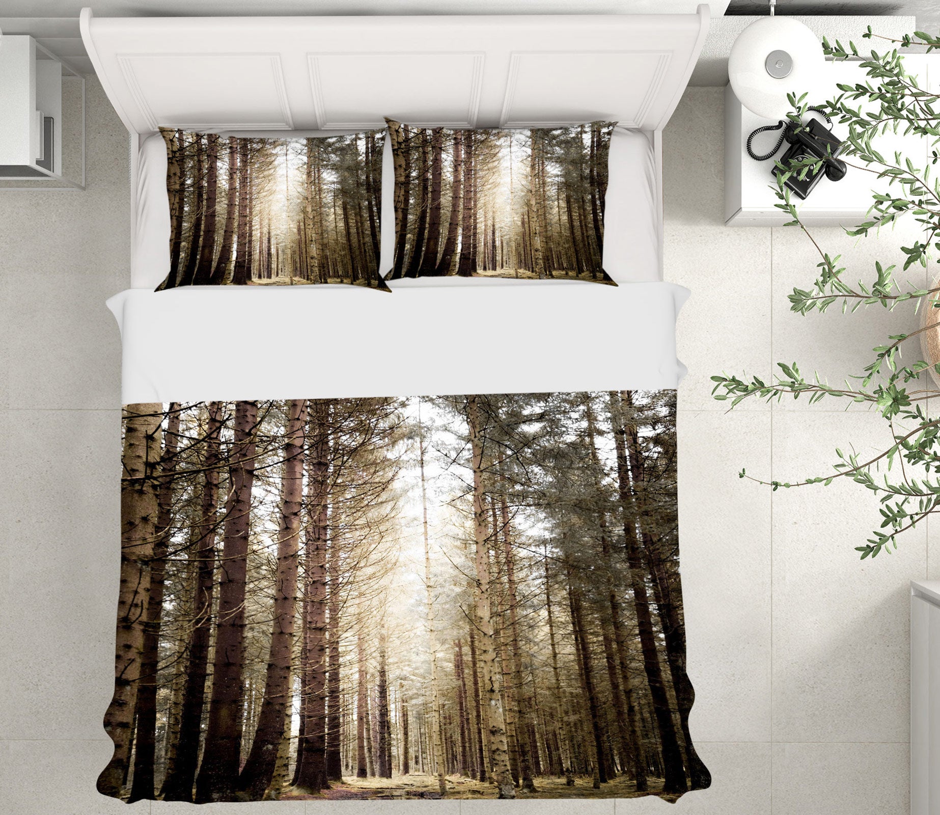 3D Forest 16132 Bed Pillowcases Quilt