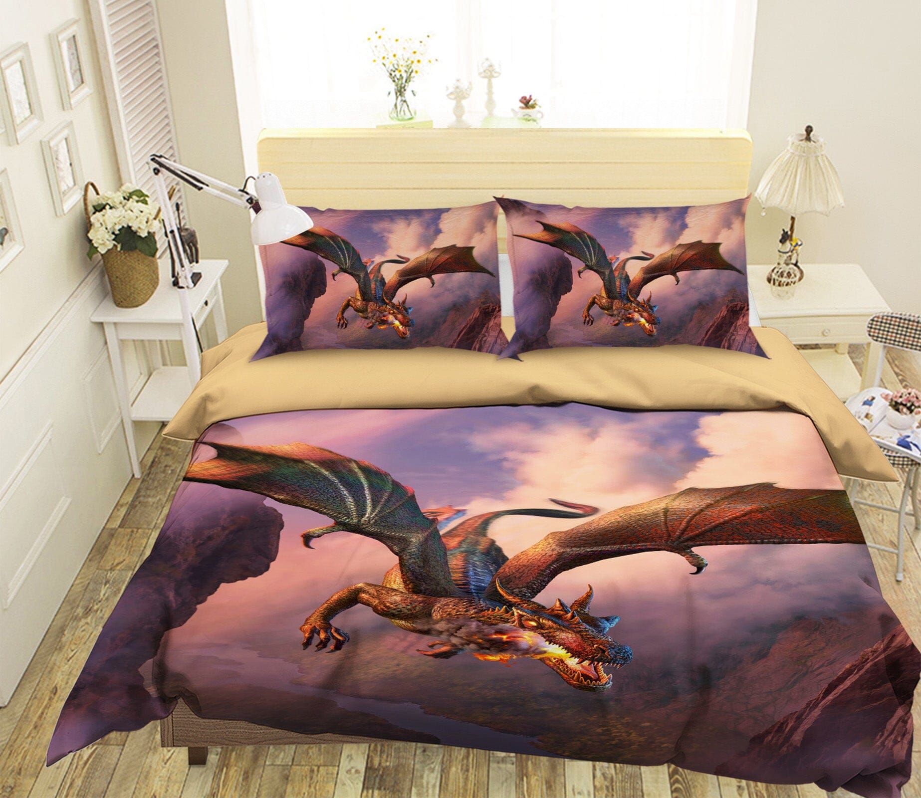 3D Fire Flight 2121 Jerry LoFaro bedding Bed Pillowcases Quilt Quiet Covers AJ Creativity Home 
