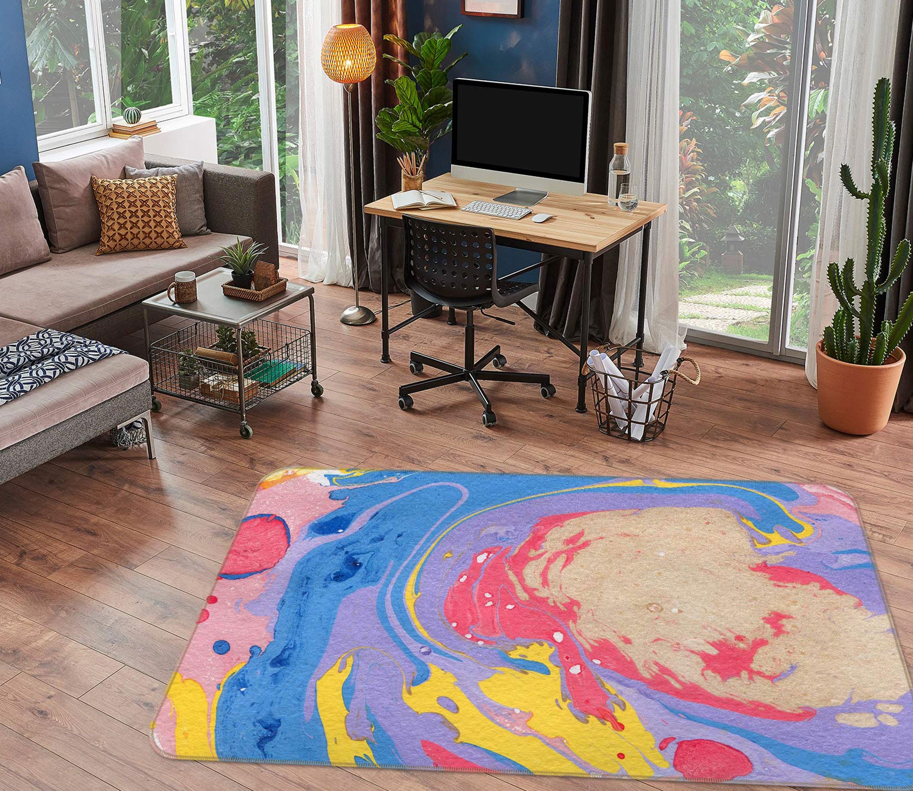 3D Color Pattern 26216 Non Slip Rug Mat