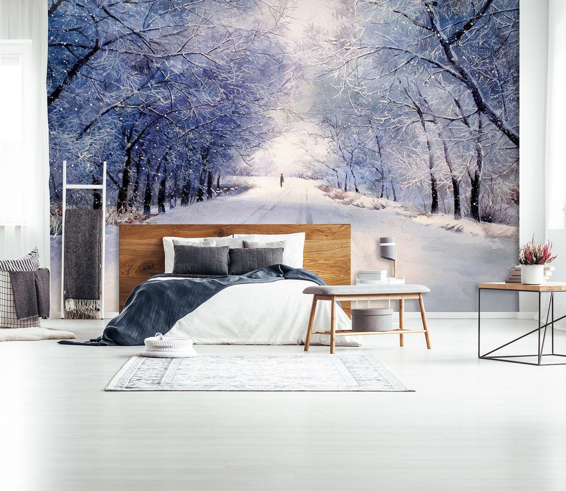3D Snow Forest 1748 Wall Murals Wallpaper AJ Wallpaper 2 