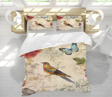 3D Bird Butterfly 60116 Bed Pillowcases Quilt