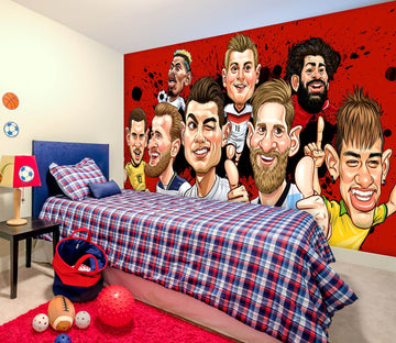3D Football Star 58174 Wall Murals