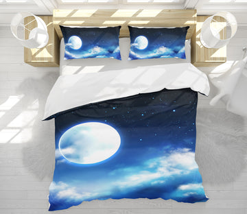 3D Moon Clouds 60211 Bed Pillowcases Quilt