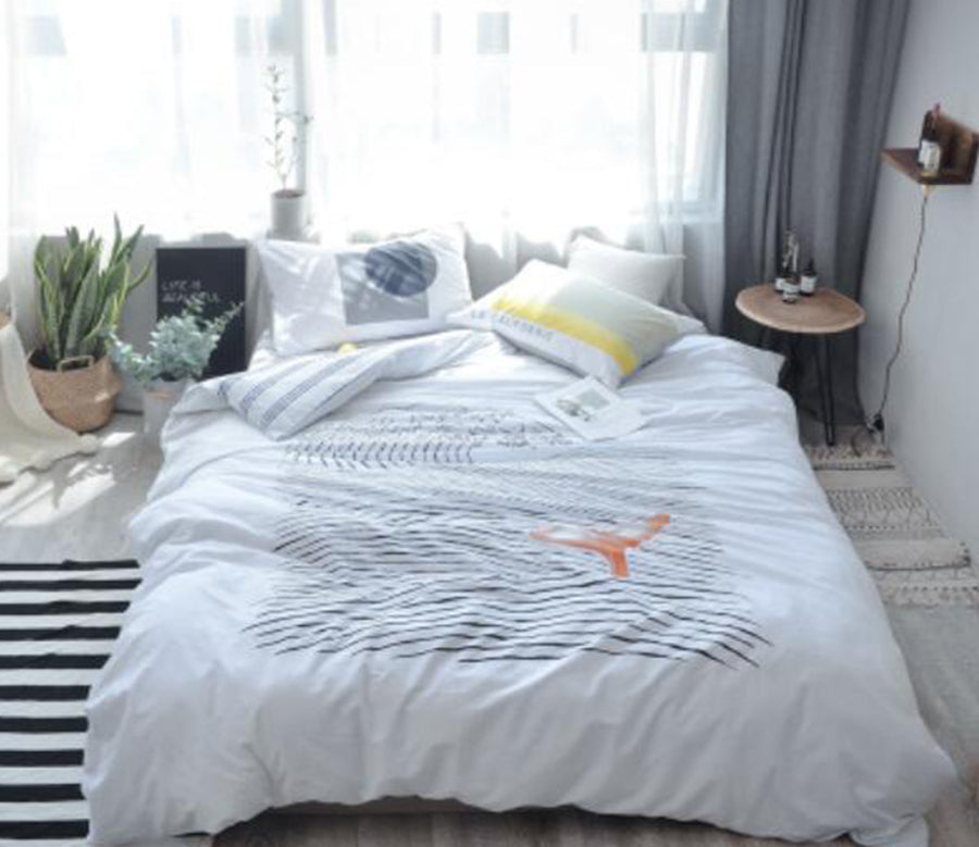 3D Grey Stripes 20237 Bed Pillowcases Quilt