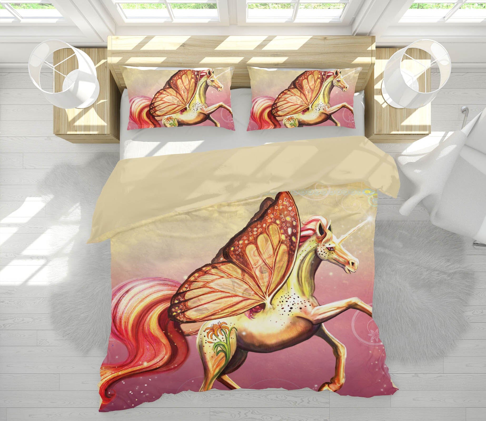 3D Wing Horse 105 Rose Catherine Khan Bedding Bed Pillowcases Quilt Quiet Covers AJ Creativity Home 