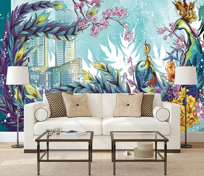 3D Peacock 337 Wall Murals Wallpaper AJ Wallpaper 2 