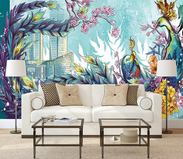 3D Peacock 337 Wall Murals Wallpaper AJ Wallpaper 2 