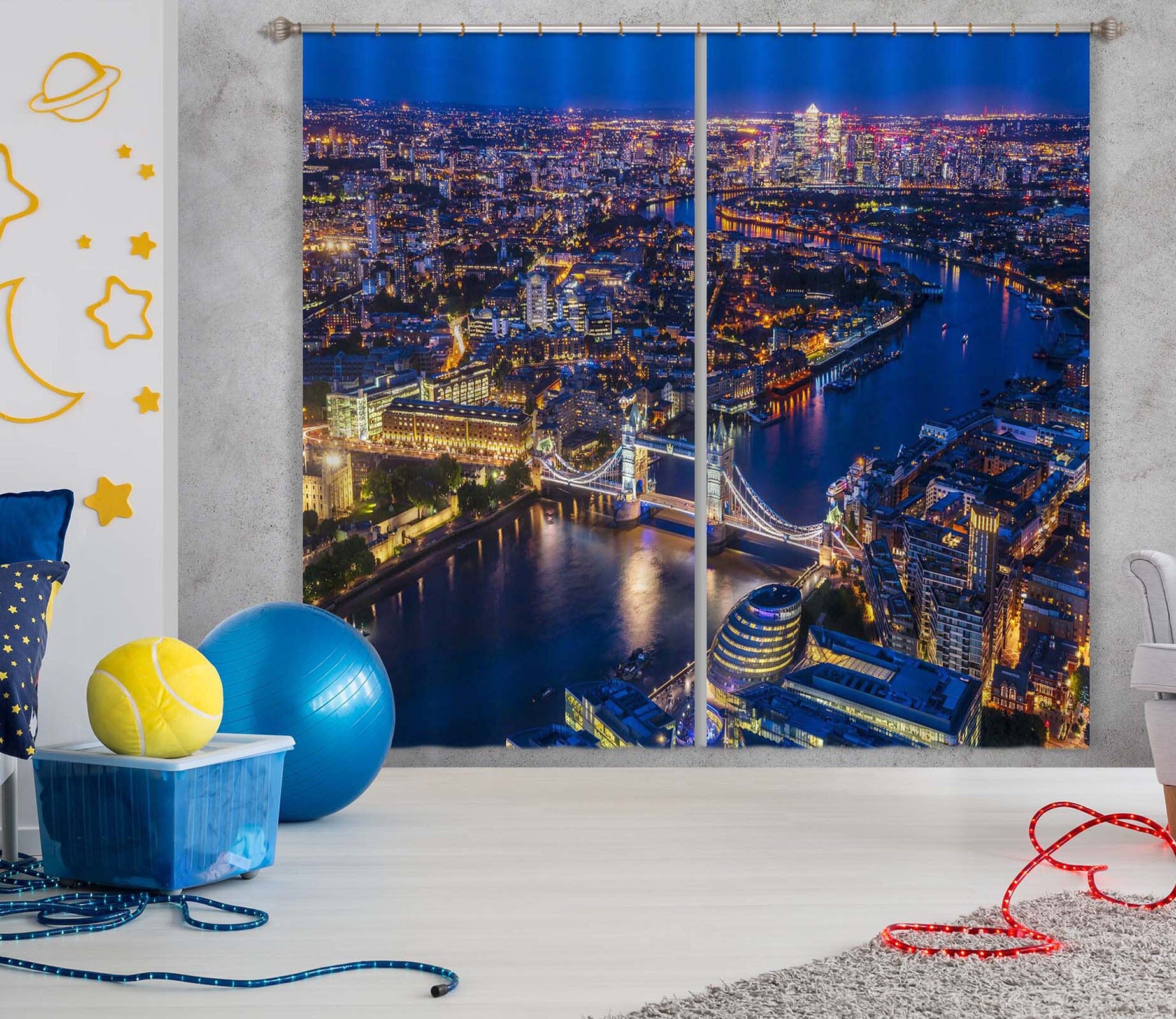 3D City Lights 173 Marco Carmassi Curtain Curtains Drapes Curtains AJ Creativity Home 