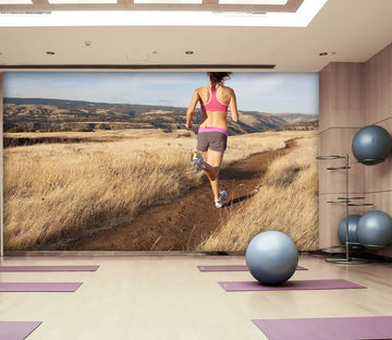 3D Girl Running 219 Wall Murals Wallpaper AJ Wallpaper 2 