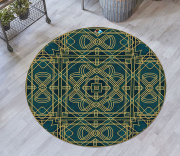 3D Pattern Lines 83044 Andrea haase Rug Round Non Slip Rug Mat