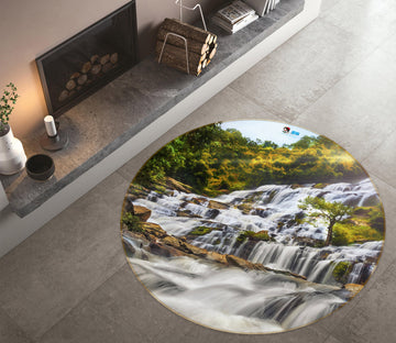 3D Waterfall 80213 Round Non Slip Rug Mat
