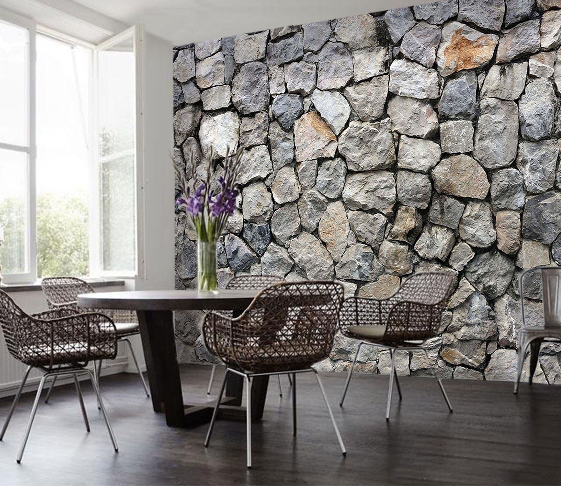 3D Original Stone Wall 012 Wall Murals Wallpaper AJ Wallpaper 2 