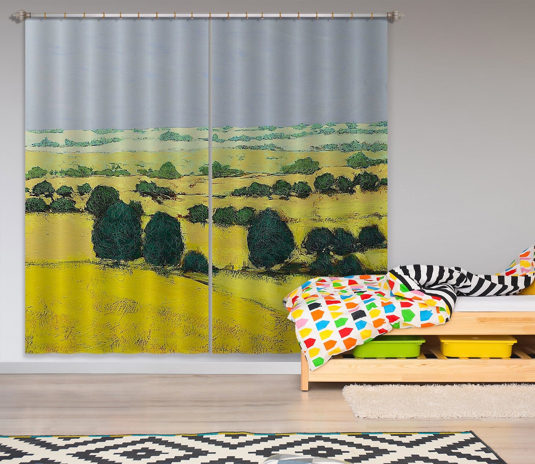 3D Green Meadow 109 Allan P. Friedlander Curtain Curtains Drapes Curtains AJ Creativity Home 