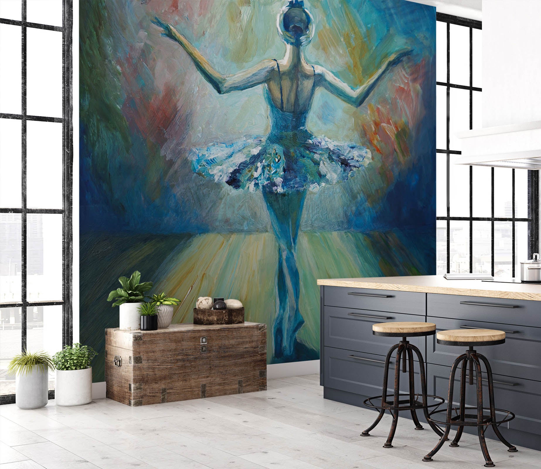 3D Ballet Dance 1009 Wall Murals